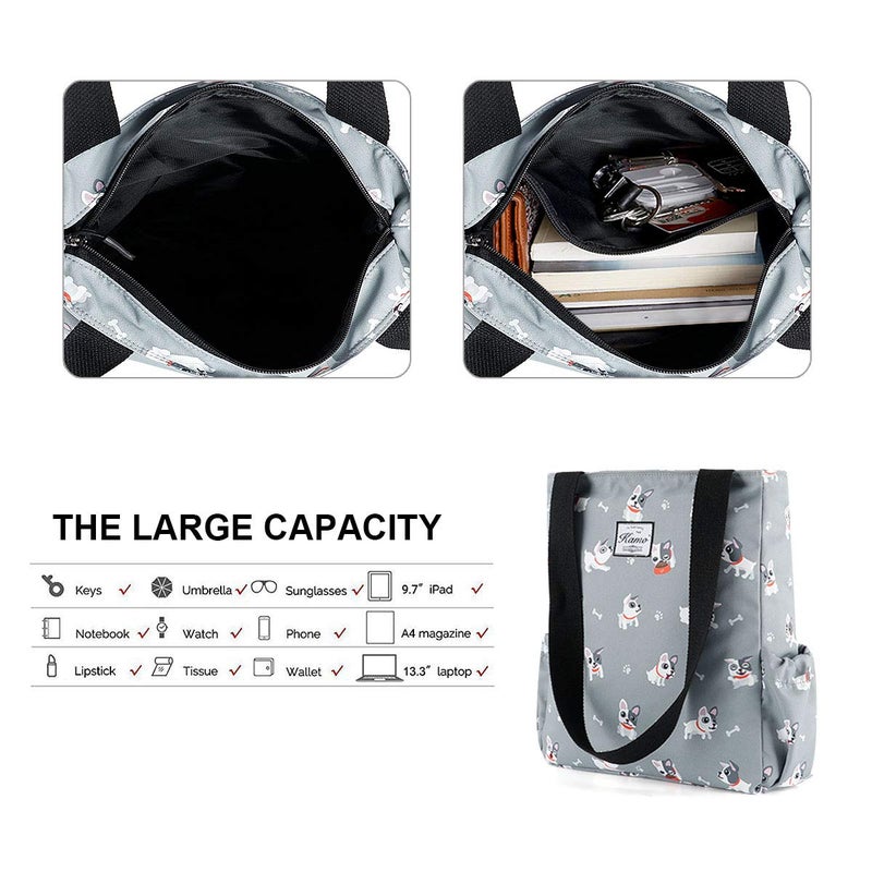 KAMO Floral Tote Bag - Waterproof Lightweight Handbags Travel Shoulder Bag for Hiking Yoga Gym Swimming Travel Beach - Image 5